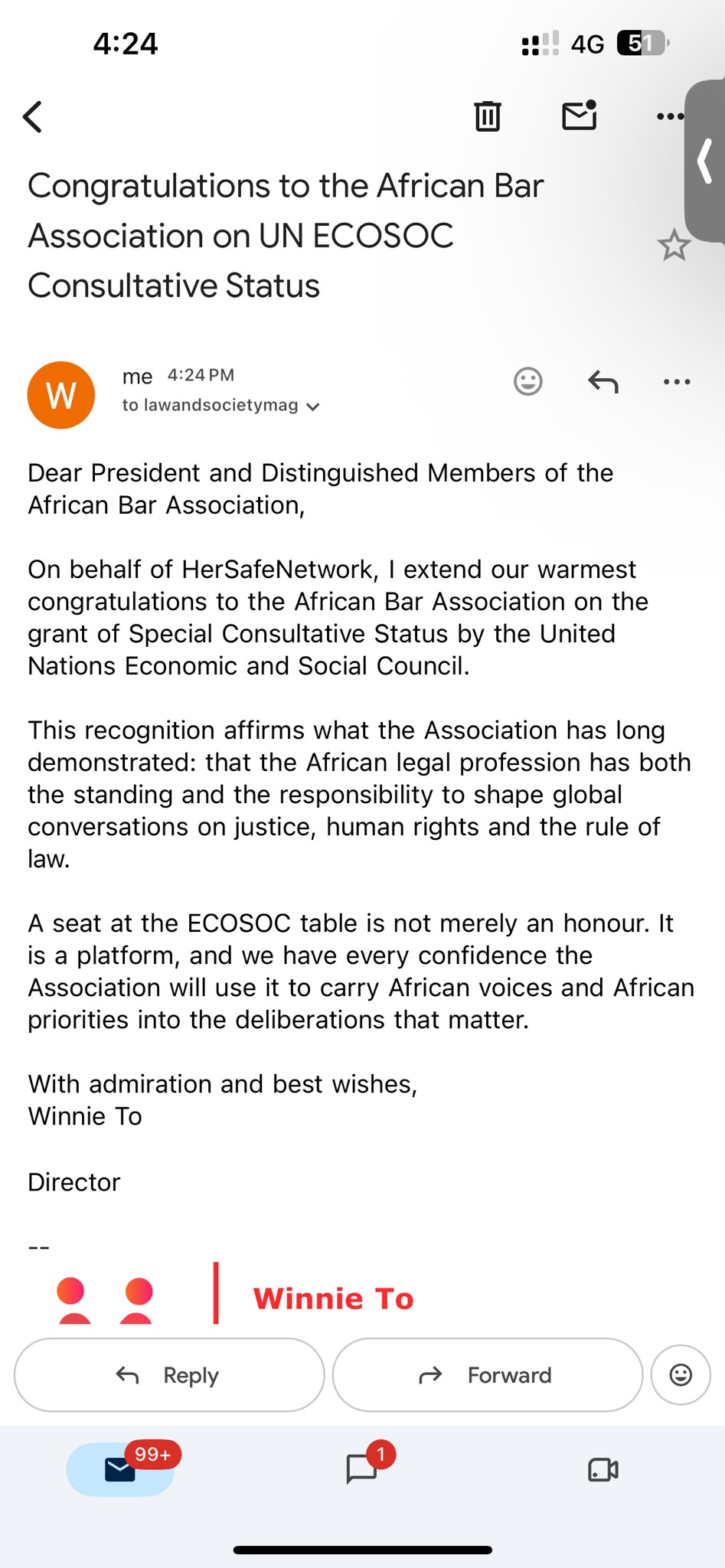 Read more about the article HerSafeNetwork Congratulates African Bar Association on UN ECOSOC Consultative Status